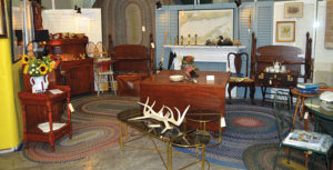 Christopher Nolan's large booth provided an eclectic variety of antiques.