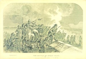 General Wayne leads his men in the attack