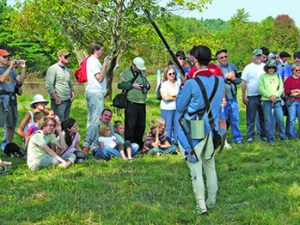 Cannon and musket demonstrations.